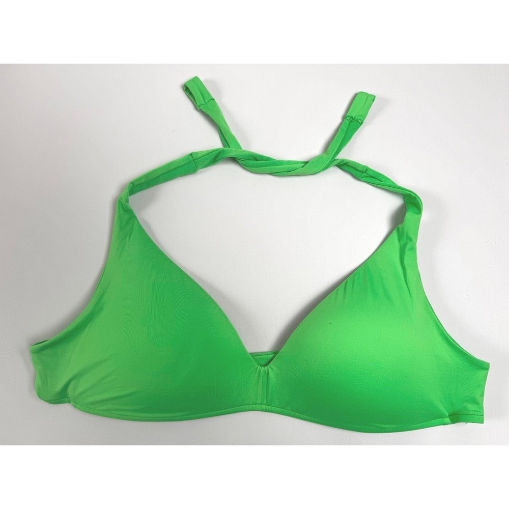 Calzedonia Giselle Graduated Padded Push-up Lime Green Bikini Top Large